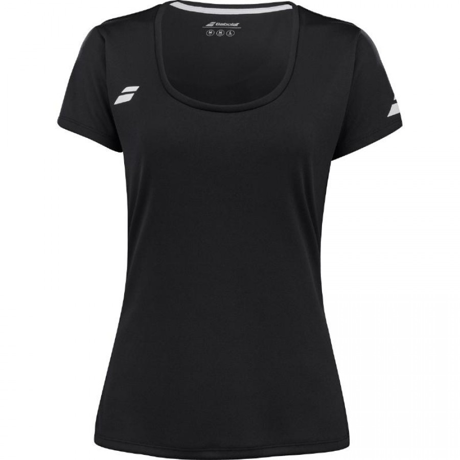 Camiseta Babolat Play Capsleeve Negro Mujer