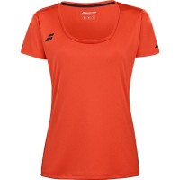 Camiseta Babolat Play Capsleeve Rojo Naranja Mujer