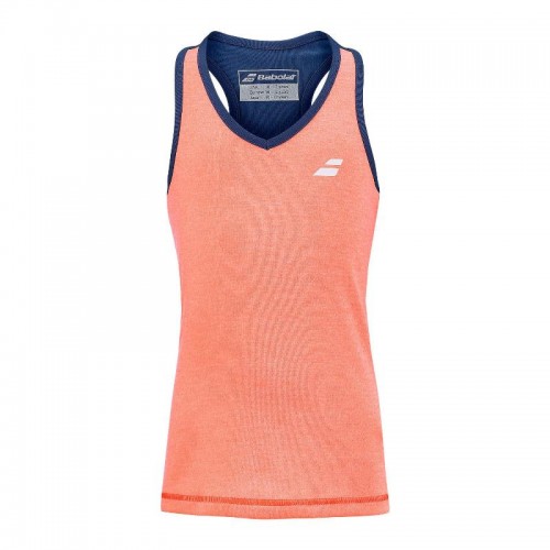 Camiseta Babolat Play Naranja Azul Oscuro Mujer Camiseta Babolat Play Naranja Azul Oscuro Mujer