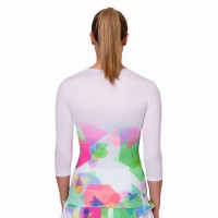 Camiseta Feminina Bidi Badu Kaleido V-Neck White Mix  Oferta + Barato