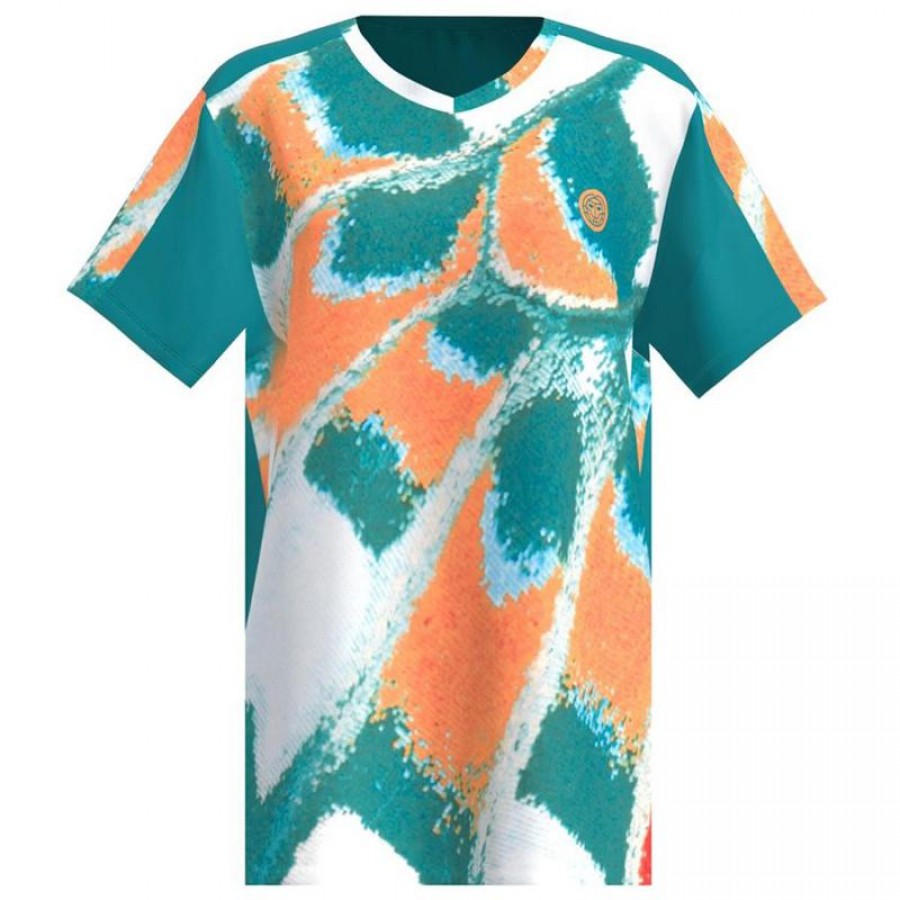 Bidi Badu Melbourne V-Neck Petroleo Orange Junior T-Shirt