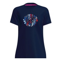 Camiseta Feminina Bidi Badu New York Chill Azul Escuro Vermelho  Oferta + Barato