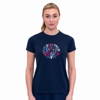 Camiseta Feminina Bidi Badu New York Chill Azul Escuro Vermelho  Oferta + Barato
