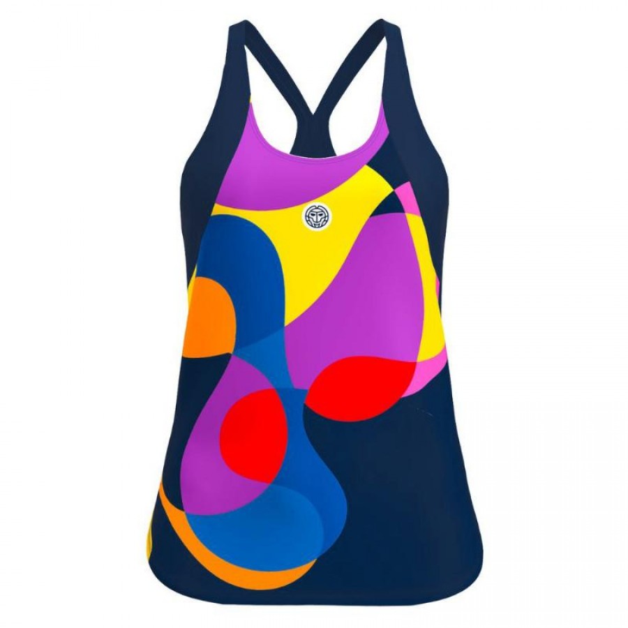 Bidi Badu Twiggy Dark Blue Mix T-Shirt Femme  Offre - Pas cher