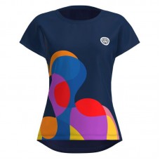 Camiseta Feminina Bidi Badu Twiggy Capsleeve Dark Blue Mix