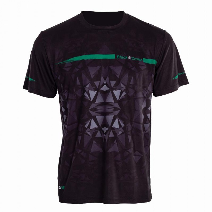 T-Shirt Atlanta Black Crown Noir Vert  Offre - Pas cher