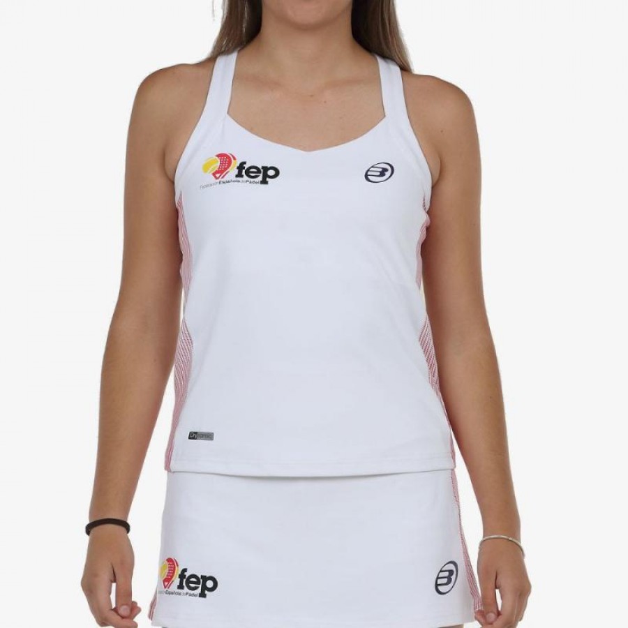 Bullpadel FEP Exima White T-Shirt  Offer + Cheap