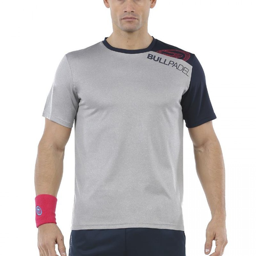 Camiseta de vigor médio cinza bullpadel - Barata Oferta Outlet
