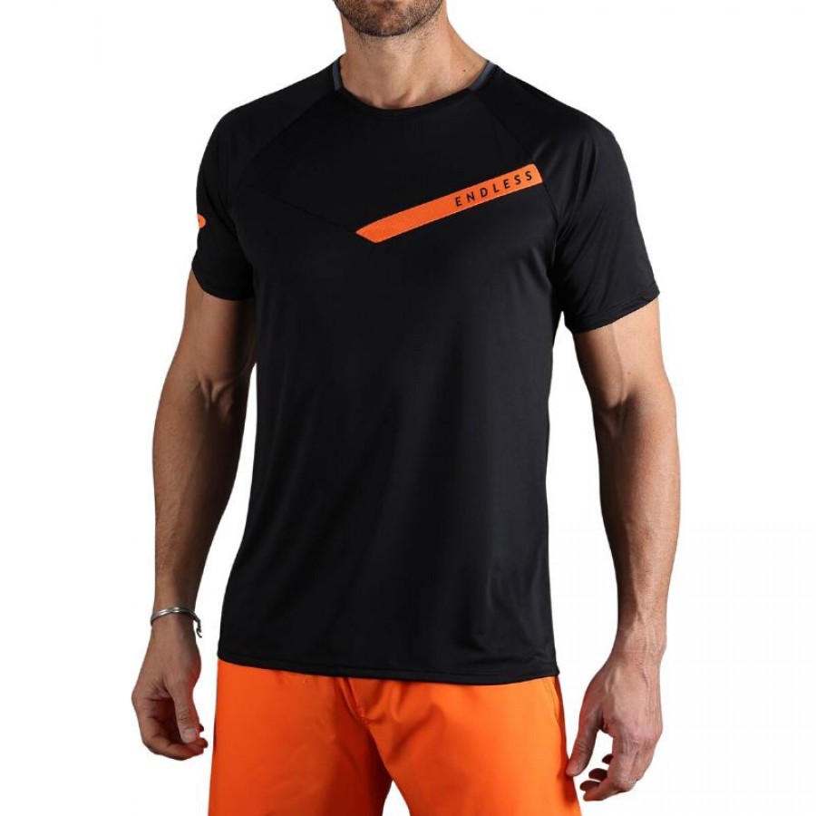 Camiseta Endless Tracer Preto Laranja  Oferta + Barato