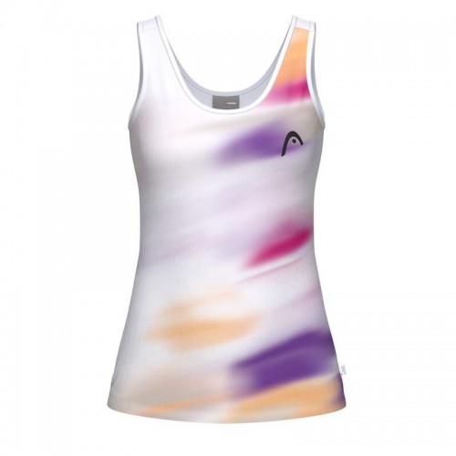 Camiseta Head Blur Purpura Blanco Mujer