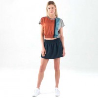 Cabeca Crop Top T-shirt Coral Mulheres  Oferta + Barato