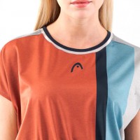 Cabeca Crop Top T-shirt Coral Mulheres  Oferta + Barato