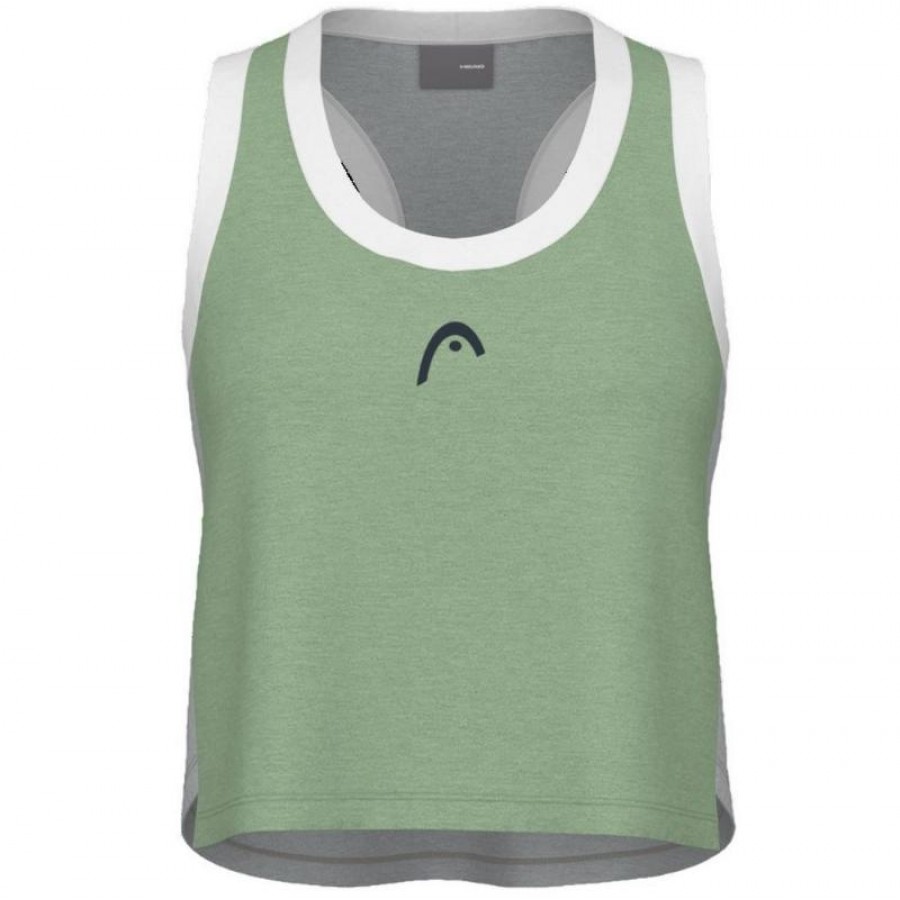 Camiseta Head Play Crop Top Verde Gris Mujer  Offer + Cheap