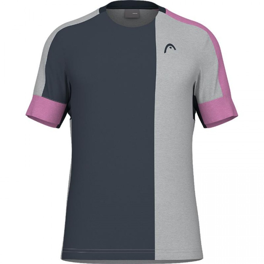 Camiseta Head Play Tech Rosa Gris  Oferta + Barato