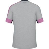 Camiseta Head Play Tech Rosa Gris  Oferta + Barato