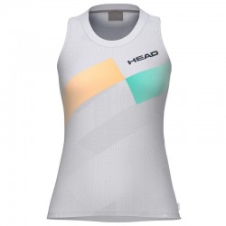 Camiseta Head Pro Blanco Naranja Mujer