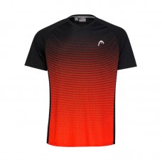 Camiseta Head TopSpin Negro Print Vision Junior
