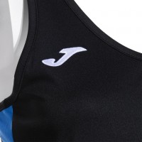 Camiseta Joma Olimpida Preta Azul Royal para Mulheres
