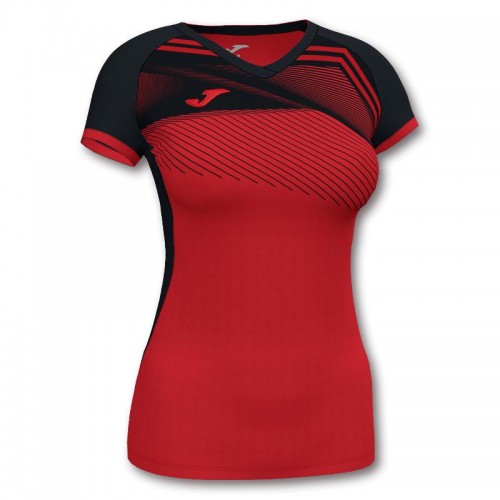 Joma Supernova II Camiseta Mulher Negra Vermelha Joma Supernova II Camiseta Mulher Negra Vermelha