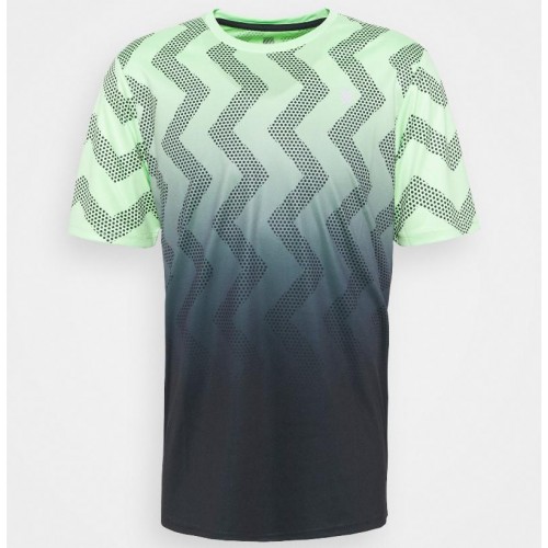 Camiseta Kswiss Hypercourt Print Crew Verde Neon Suave