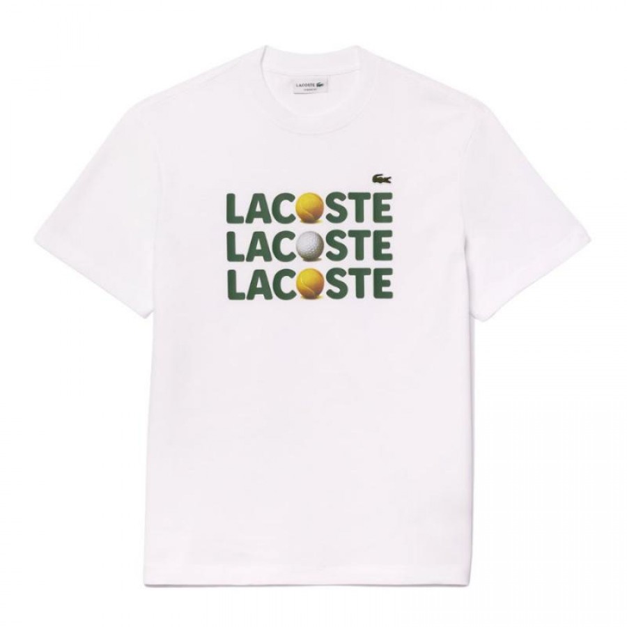 T-Shirt Lacoste Algodão Branco  Oferta + Barato