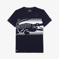 Lacoste Novak Djokovic Marino Blue T-shirt  Offre - Pas cher