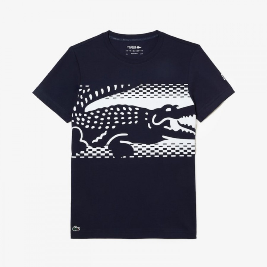Lacoste Novak Djokovic Marino Blue T-shirt  Offre - Pas cher