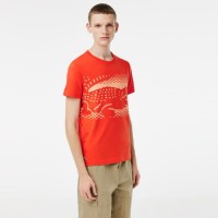 T-Shirt Lacoste Novak Djokovic Laranja  Oferta + Barato