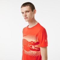 T-Shirt Lacoste Novak Djokovic Laranja  Oferta + Barato