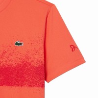 Camiseta Lacoste Novak Djokovic Laranja Vermelho  Oferta + Barato