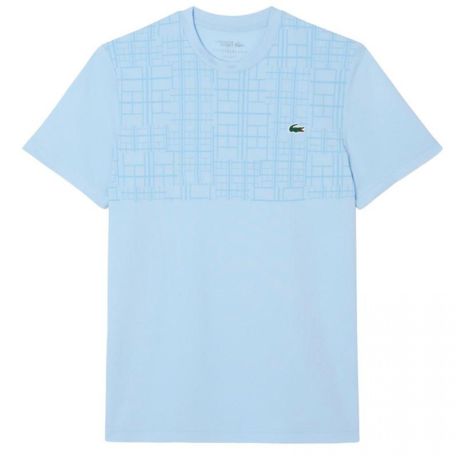 Lacoste Novak Djokovic Ultra Dry Maglietta Blu Pastello