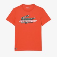 T-shirt Lacoste Sport Algodon Ecologico Orange   Offer + Cheap