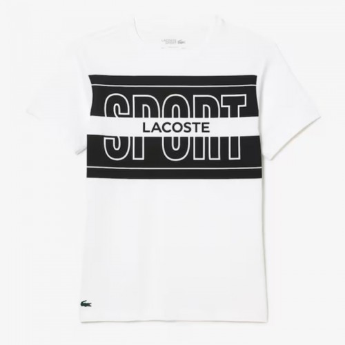 Lacoste Sport Logo Blanco Black T-Shirt Lacoste Sport Logo Blanco Black T-Shirt