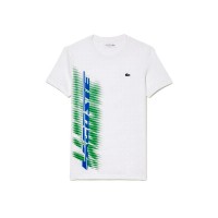 T-shirt Lacoste Sport Brand Contraste Branco  Oferta + Barato