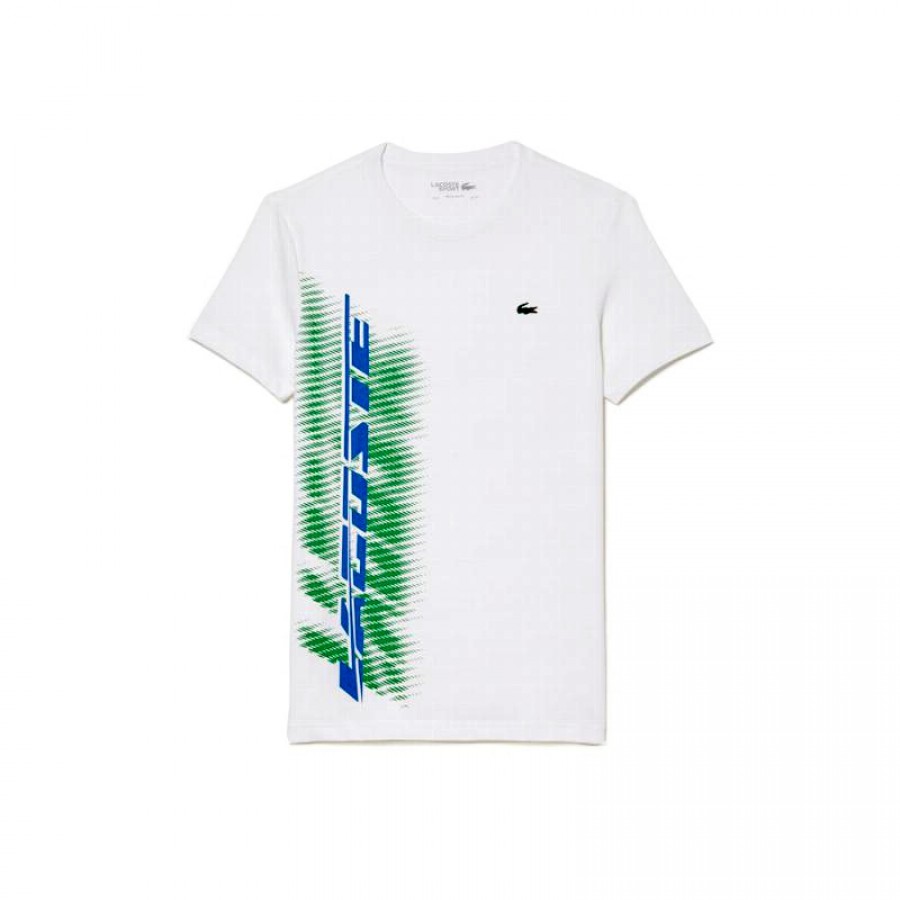 T-shirt Lacoste Sport Brand Contraste Branco  Oferta + Barato
