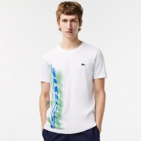 T-shirt Lacoste Sport Brand Contraste Branco  Oferta + Barato