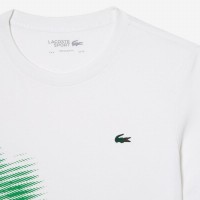 T-shirt Lacoste Sport Brand Contraste Branco  Oferta + Barato