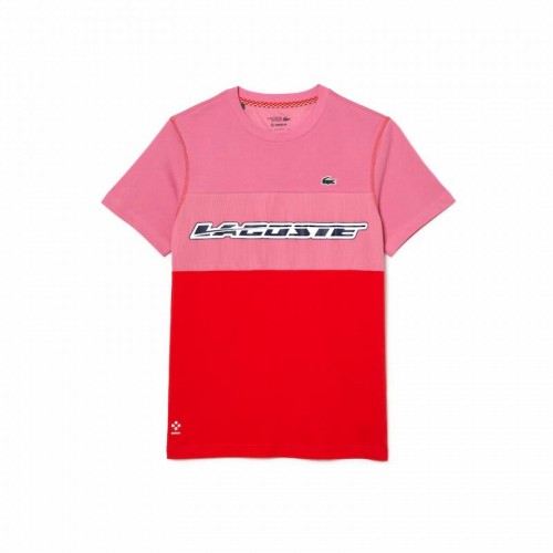 Lacoste Sport Medvedev Red T-shirt Pink Lacoste Sport Medvedev Red T-shirt Pink