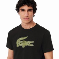 Camiseta Lacoste Sport Preta Caqui  Oferta + Barato