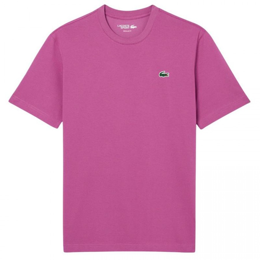 Lacoste Sport Regular Fit Mauve T-Shirt  Offre - Pas cher