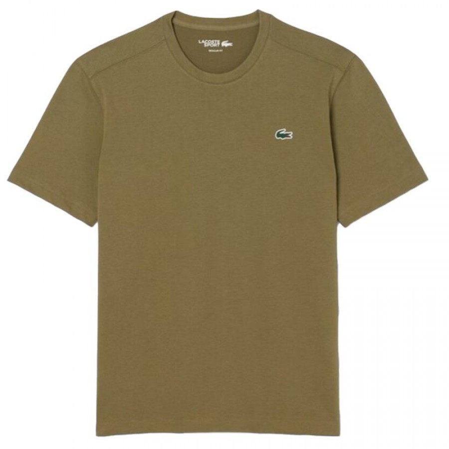 Lacoste Sport Regular Fit Khaki Green T-Shirt  Offer + Cheap