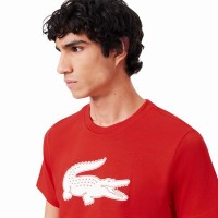 Camiseta Lacoste Sport Rojo Blanco  Oferta + Barato
