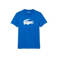 T-shirt Lacoste Sport Bleu Respirant  Offre - Pas cher