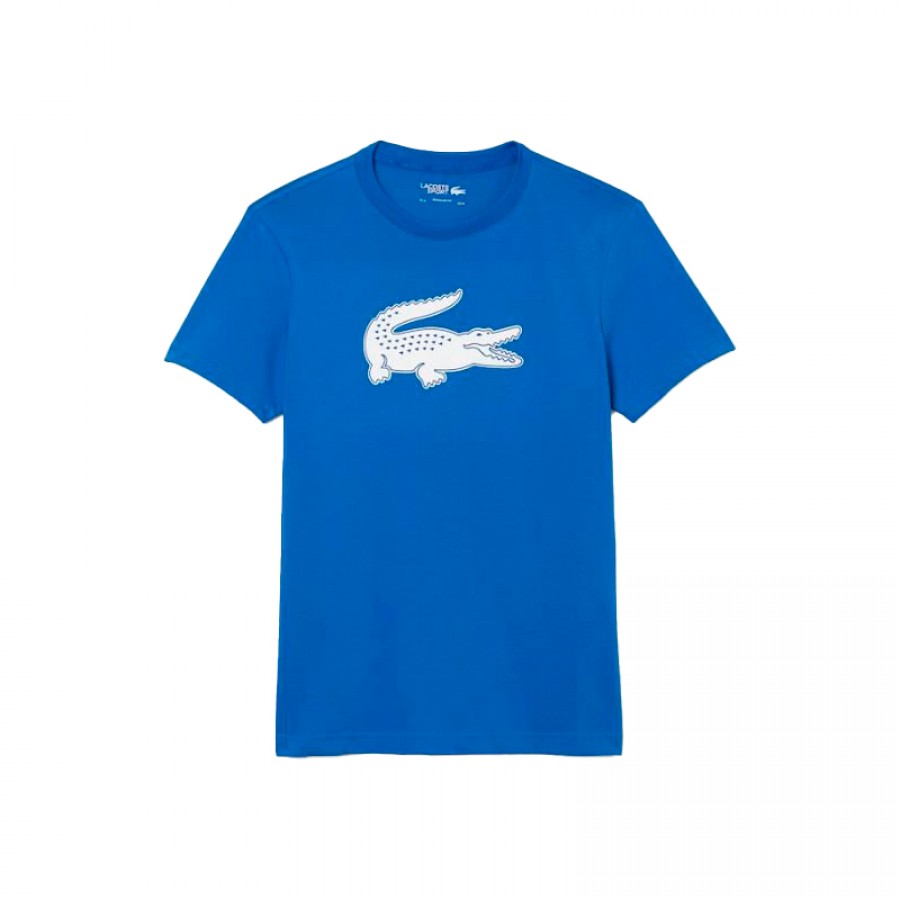 T-shirt Lacoste Sport Bleu Respirant  Offre - Pas cher