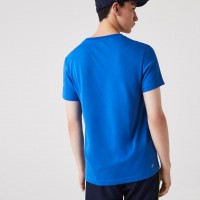 T-shirt Lacoste Sport Bleu Respirant  Offre - Pas cher