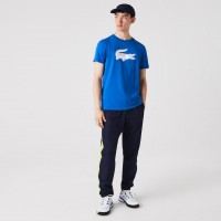 T-shirt Lacoste Sport Bleu Respirant  Offre - Pas cher