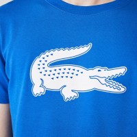 T-shirt Lacoste Sport Bleu Respirant  Offre - Pas cher