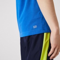 T-shirt Lacoste Sport Bleu Respirant  Offre - Pas cher