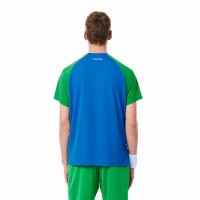 Camiseta Lacoste Ultra Dry Azul Marinho Verde  Oferta + Barato
