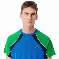 Camiseta Lacoste Ultra Dry Azul Marinho Verde  Oferta + Barato